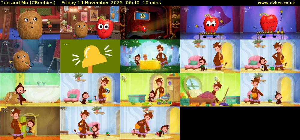 Tee and Mo (CBeebies) Friday 14 November 2025 06:40 - 06:50