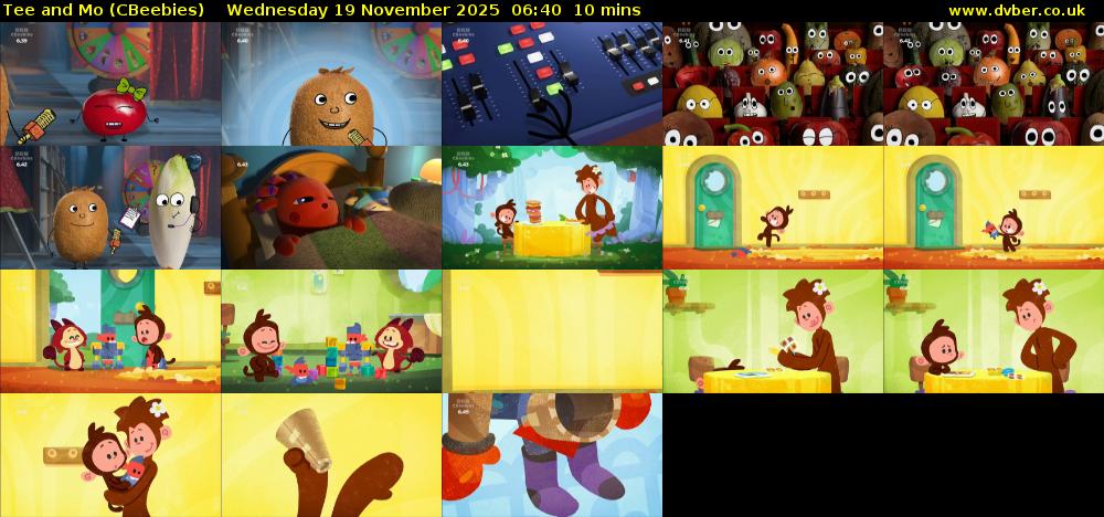 Tee and Mo (CBeebies) Wednesday 19 November 2025 06:40 - 06:50
