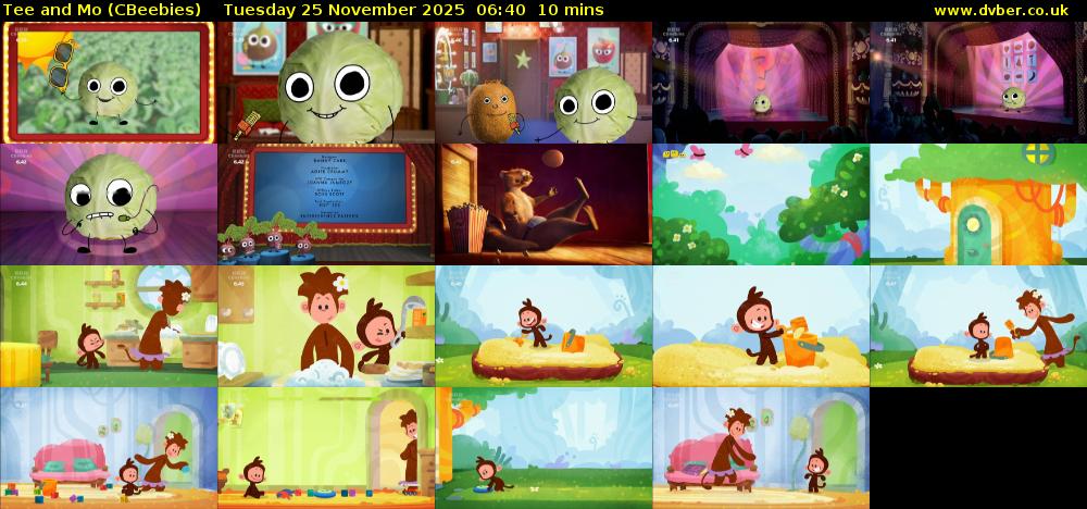 Tee and Mo (CBeebies) Tuesday 25 November 2025 06:40 - 06:50