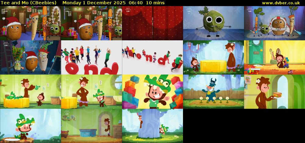 Tee and Mo (CBeebies) Monday 1 December 2025 06:40 - 06:50