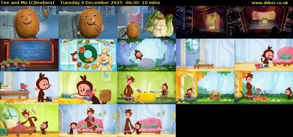 Tee and Mo (CBeebies) Tuesday 9 December 2025 06:40 - 06:50