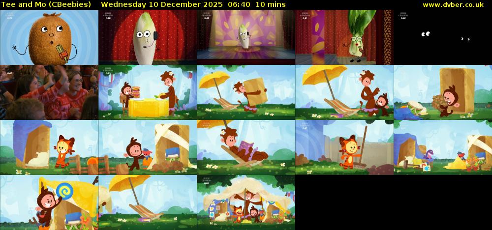 Tee and Mo (CBeebies) Wednesday 10 December 2025 06:40 - 06:50