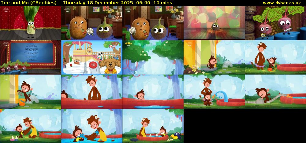 Tee and Mo (CBeebies) Thursday 18 December 2025 06:40 - 06:50