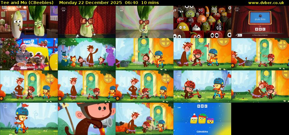 Tee and Mo (CBeebies) Monday 22 December 2025 06:40 - 06:50
