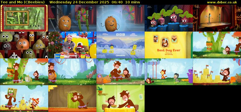 Tee and Mo (CBeebies) Wednesday 24 December 2025 06:40 - 06:50