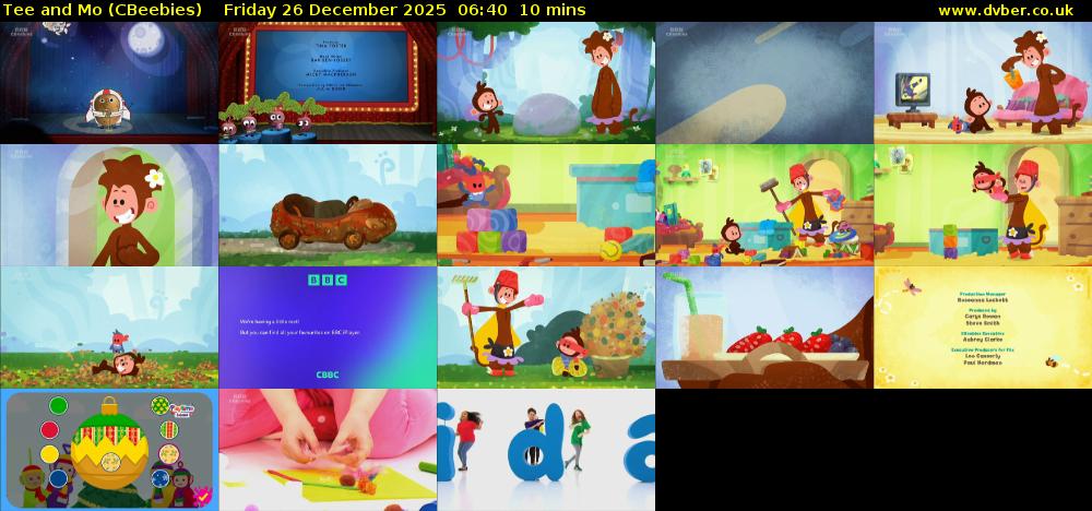 Tee and Mo (CBeebies) Friday 26 December 2025 06:40 - 06:50