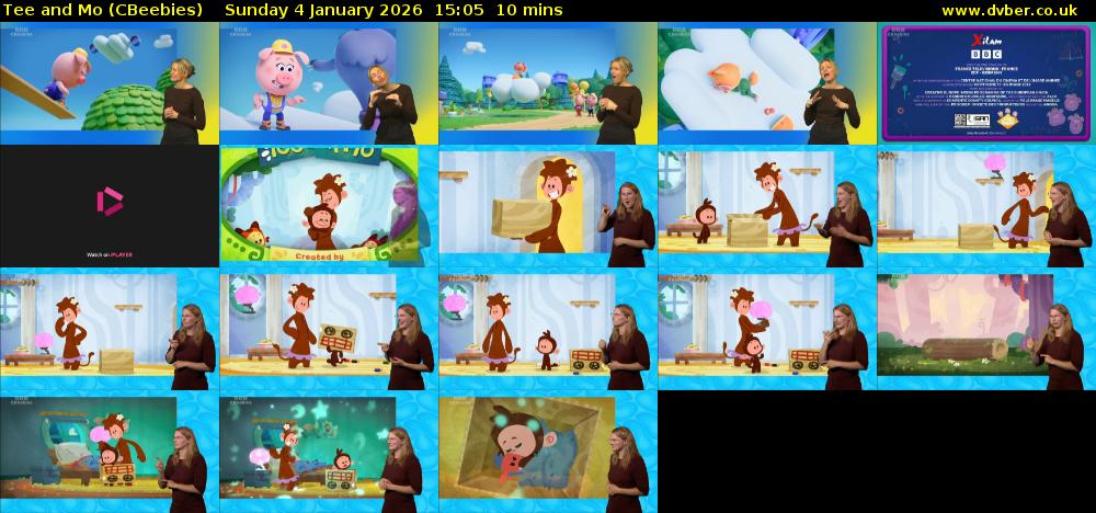 Tee and Mo (CBeebies) Sunday 4 January 2026 15:05 - 15:15