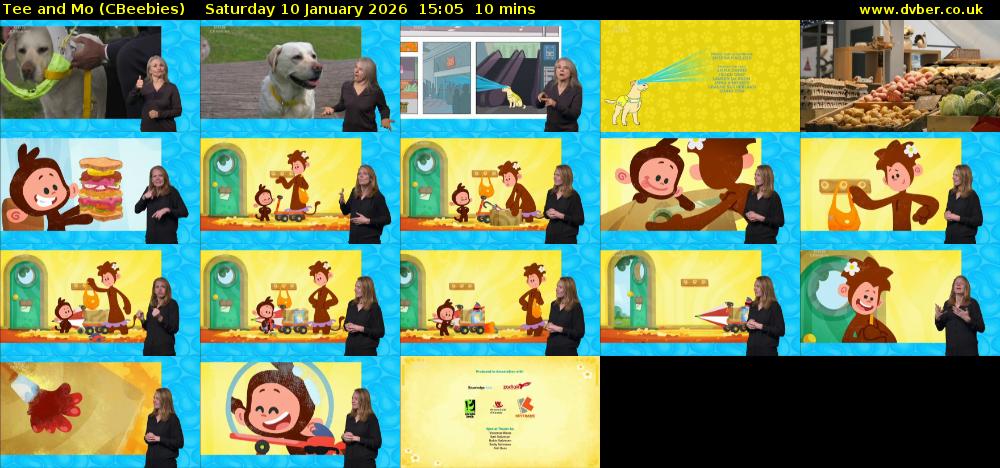 Tee and Mo (CBeebies) Saturday 10 January 2026 15:05 - 15:15