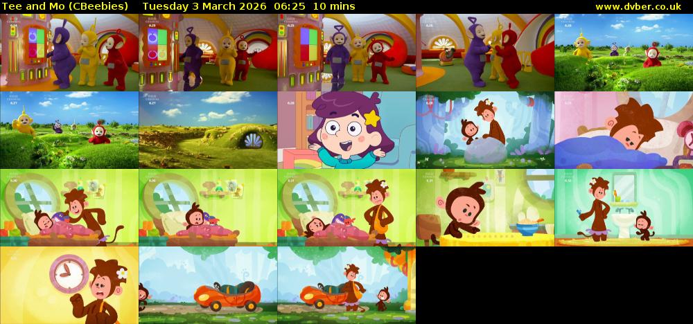 Tee and Mo (CBeebies) Tuesday 3 March 2026 06:25 - 06:35