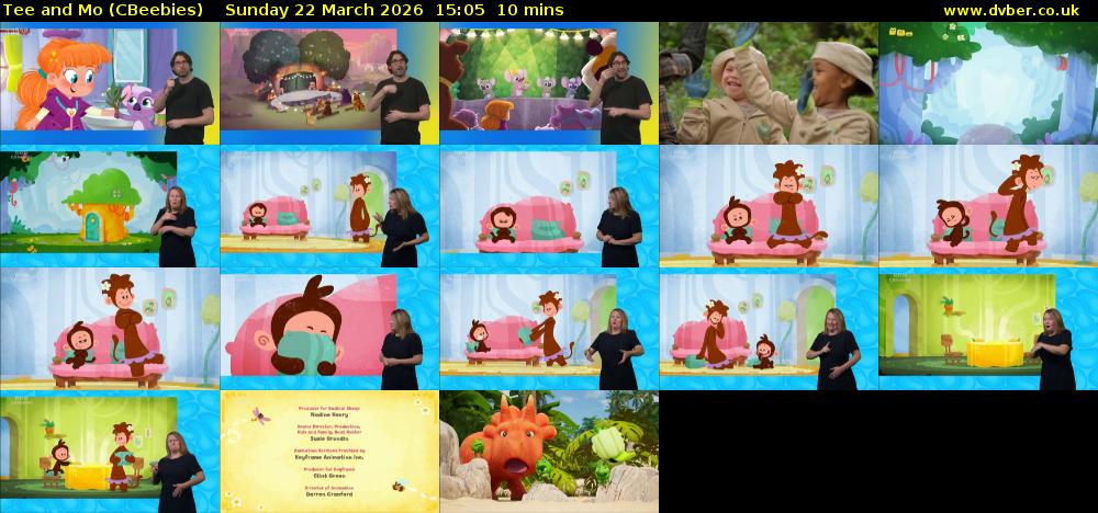 Tee and Mo (CBeebies) Sunday 22 March 2026 15:05 - 15:15