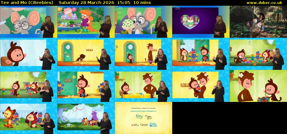 Tee and Mo (CBeebies) Saturday 28 March 2026 15:05 - 15:15