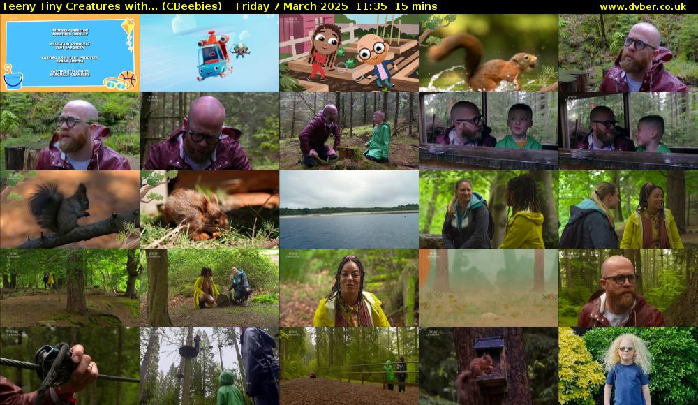 Teeny Tiny Creatures with... (CBeebies) Friday 7 March 2025 11:35 - 11:50