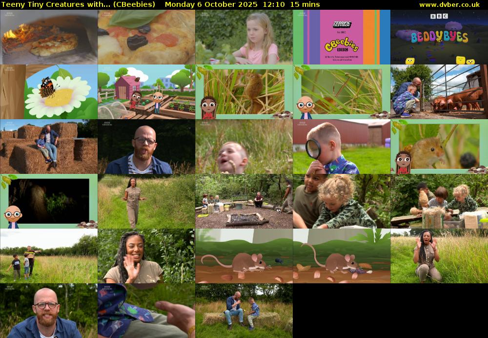 Teeny Tiny Creatures with... (CBeebies) Monday 6 October 2025 12:10 - 12:25