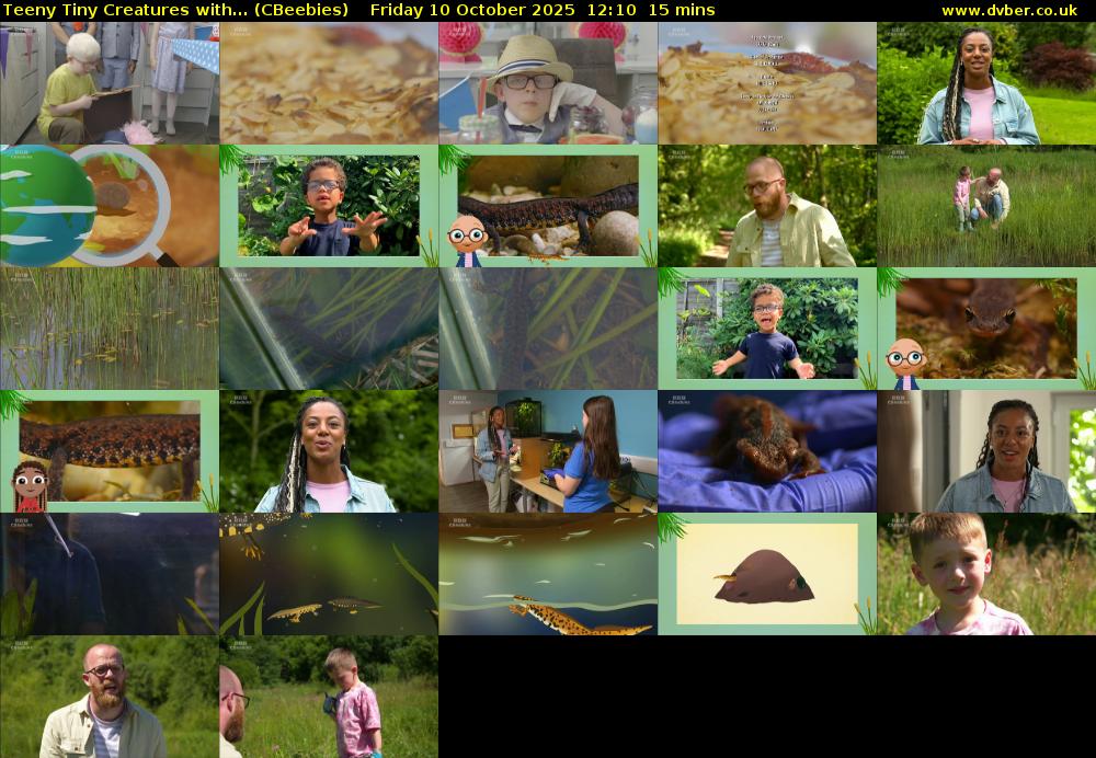 Teeny Tiny Creatures with... (CBeebies) Friday 10 October 2025 12:10 - 12:25
