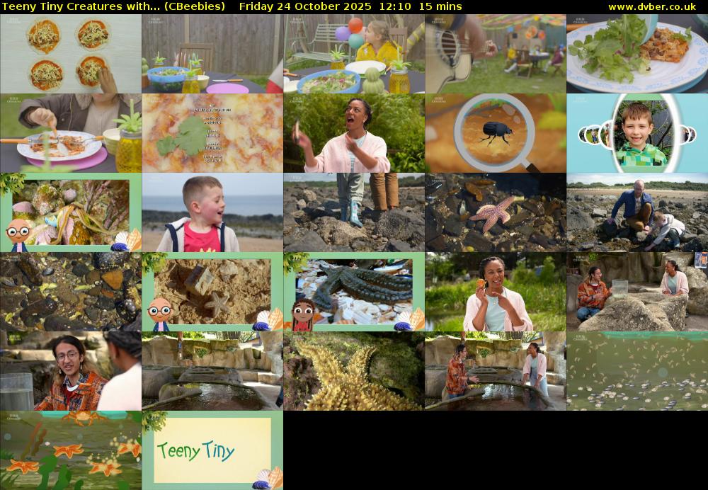 Teeny Tiny Creatures with... (CBeebies) Friday 24 October 2025 12:10 - 12:25