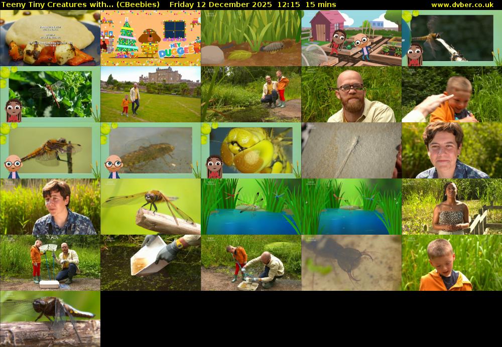 Teeny Tiny Creatures with... (CBeebies) Friday 12 December 2025 12:15 - 12:30