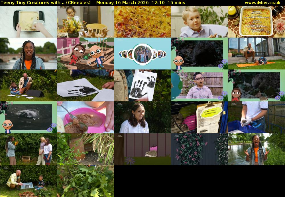 Teeny Tiny Creatures with... (CBeebies) Monday 16 March 2026 12:10 - 12:25