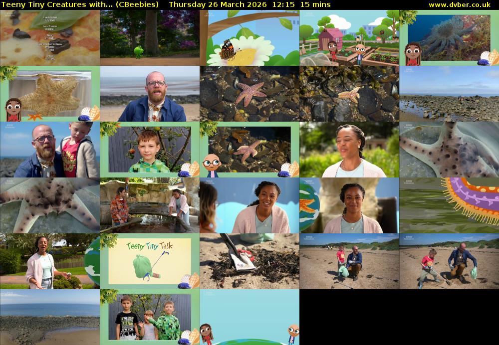 Teeny Tiny Creatures with... (CBeebies) Thursday 26 March 2026 12:15 - 12:30