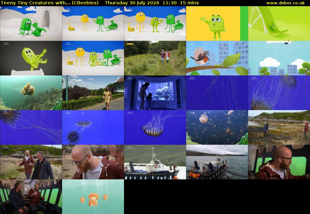 Teeny Tiny Creatures with... (CBeebies) Thursday 30 July 2026 11:30 - 11:45