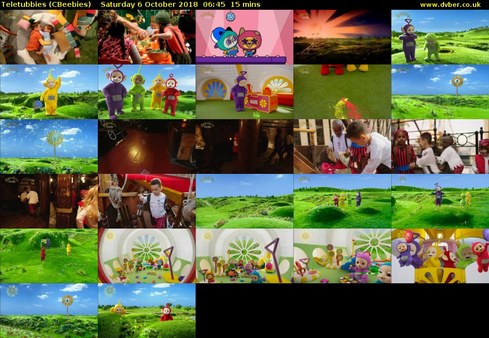 Teletubbies (CBeebies) Saturday 6 October 2018 06:45 - 07:00