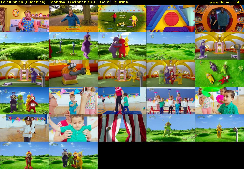 Teletubbies (CBeebies) Monday 8 October 2018 14:05 - 14:20