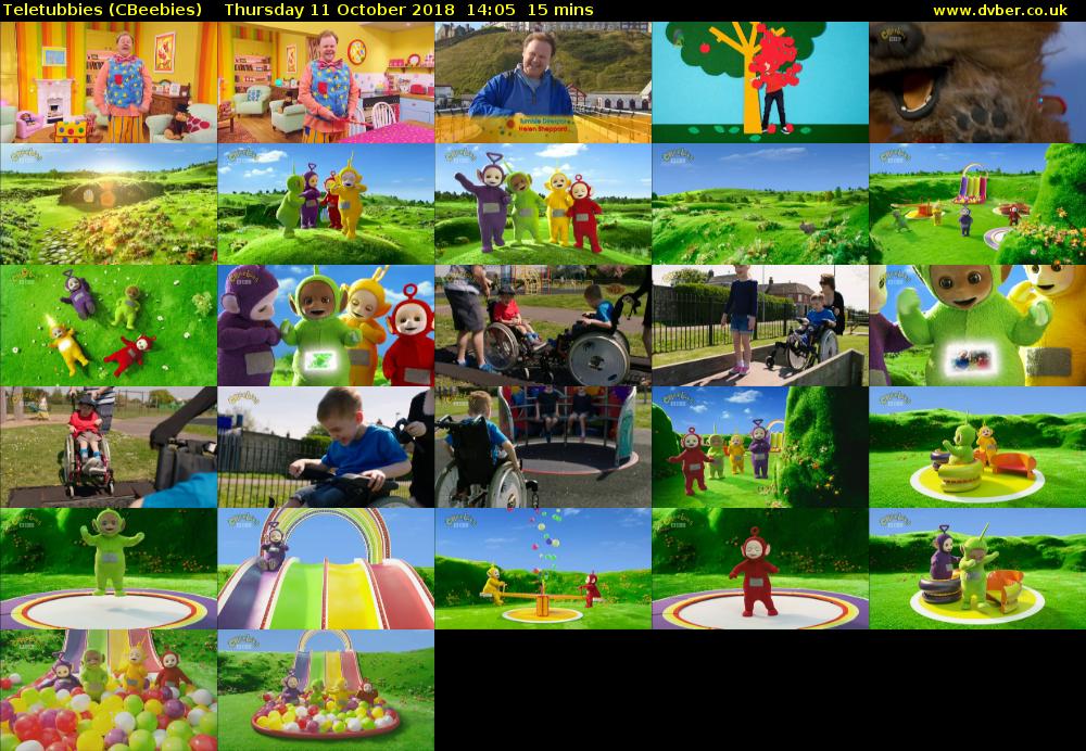 Teletubbies (CBeebies) Thursday 11 October 2018 14:05 - 14:20