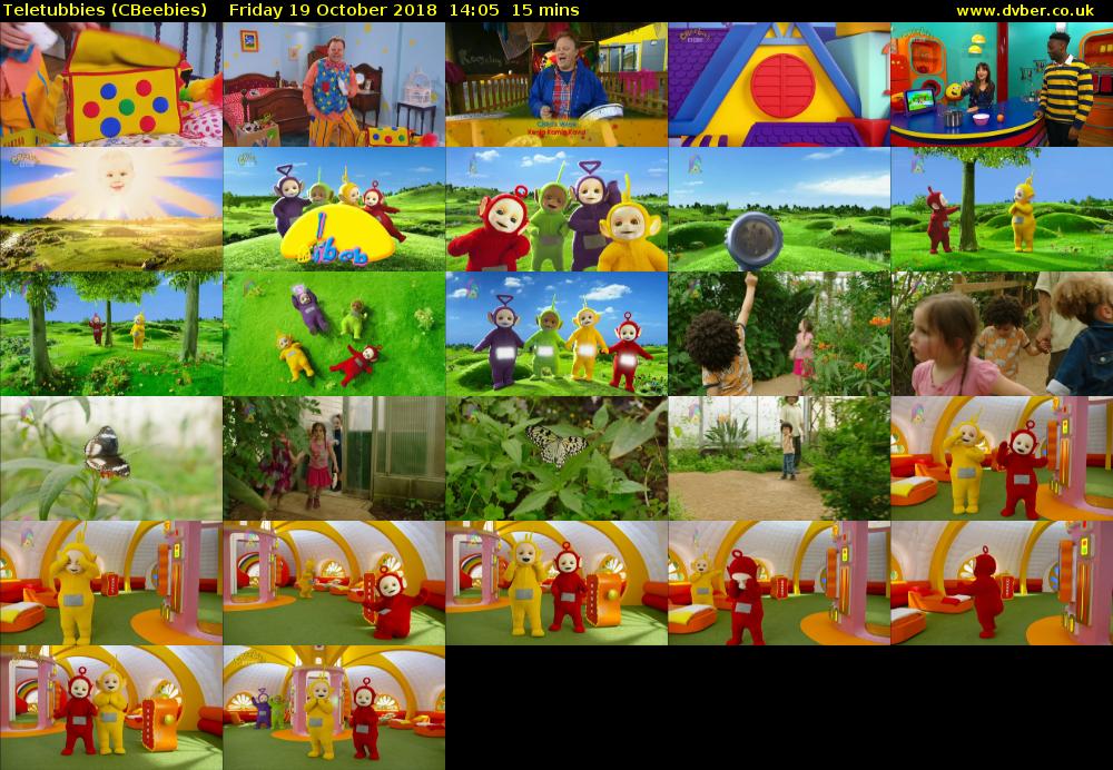 Teletubbies (CBeebies) Friday 19 October 2018 14:05 - 14:20