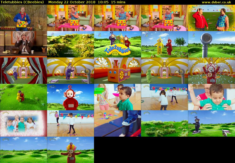 Teletubbies (CBeebies) Monday 22 October 2018 10:05 - 10:20