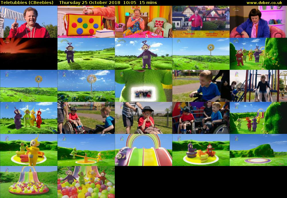 Teletubbies (CBeebies) Thursday 25 October 2018 10:05 - 10:20