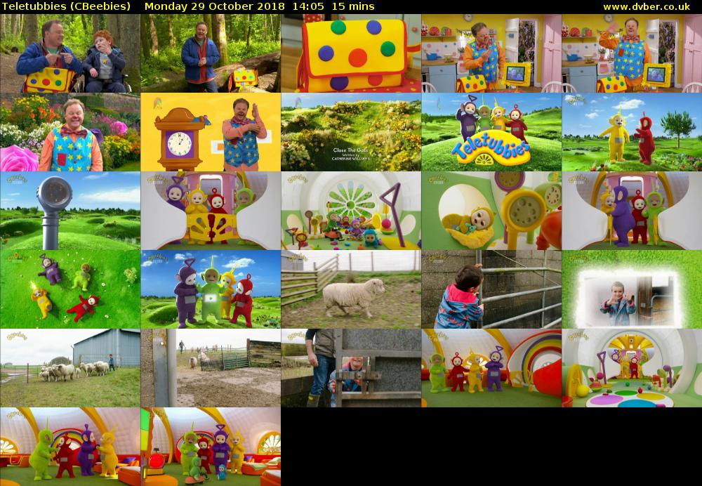 Teletubbies (CBeebies) Monday 29 October 2018 14:05 - 14:20