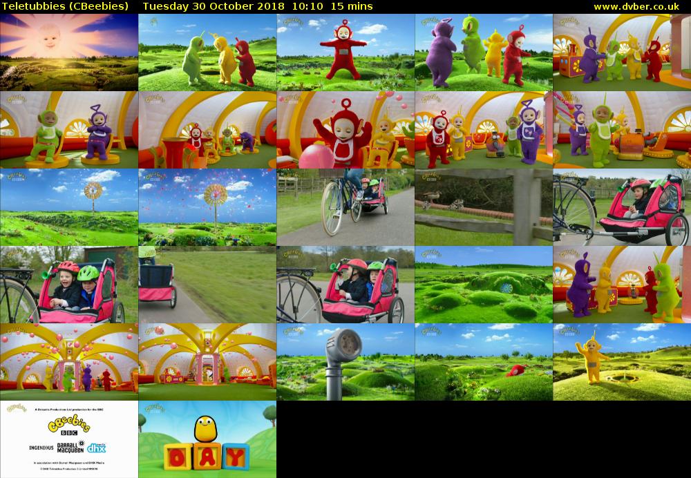 Teletubbies (CBeebies) Tuesday 30 October 2018 10:10 - 10:25