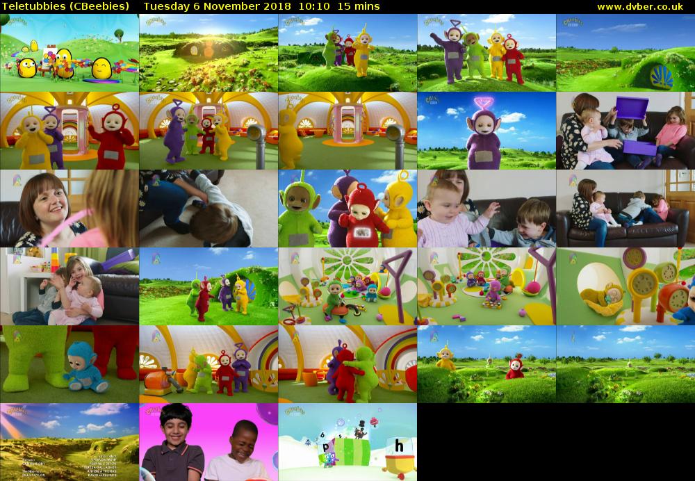 Teletubbies (CBeebies) Tuesday 6 November 2018 10:10 - 10:25