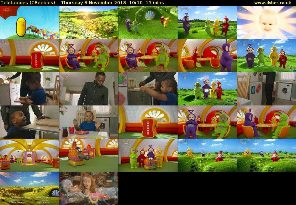 Teletubbies (CBeebies) Thursday 8 November 2018 10:10 - 10:25