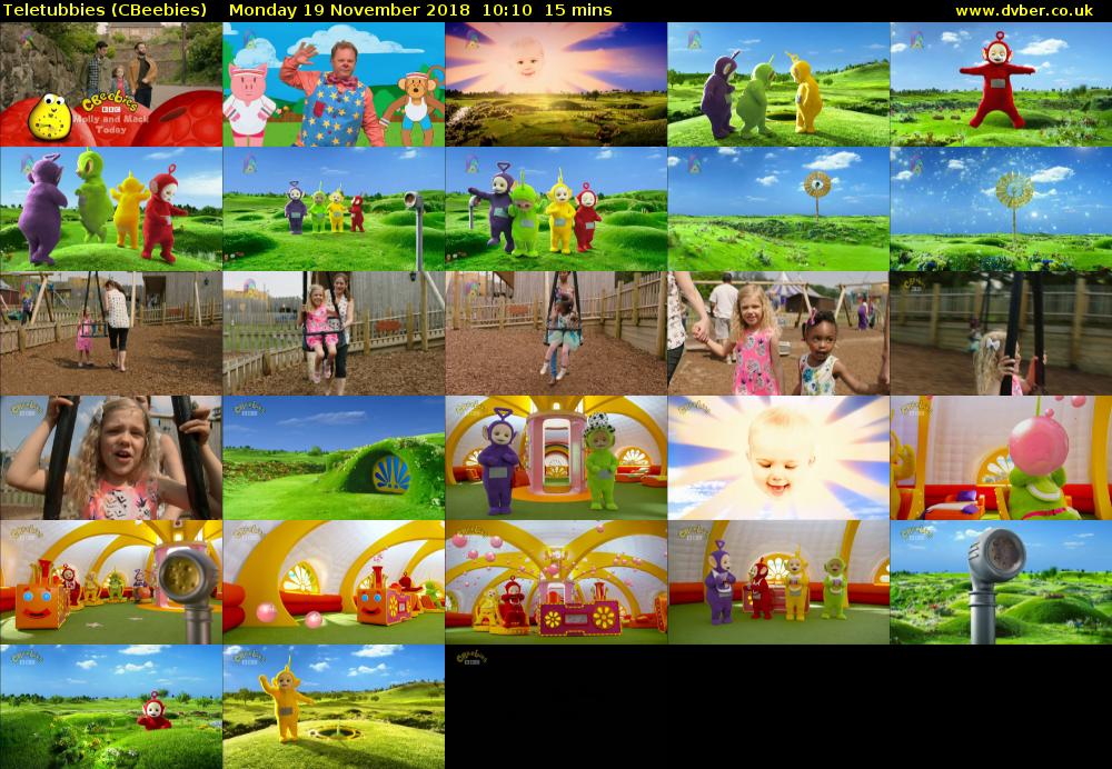 Teletubbies (CBeebies) Monday 19 November 2018 10:10 - 10:25