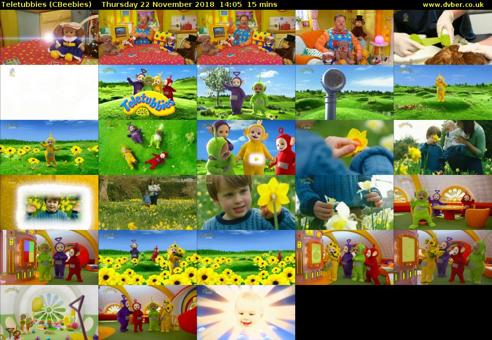 Teletubbies (CBeebies) Thursday 22 November 2018 14:05 - 14:20