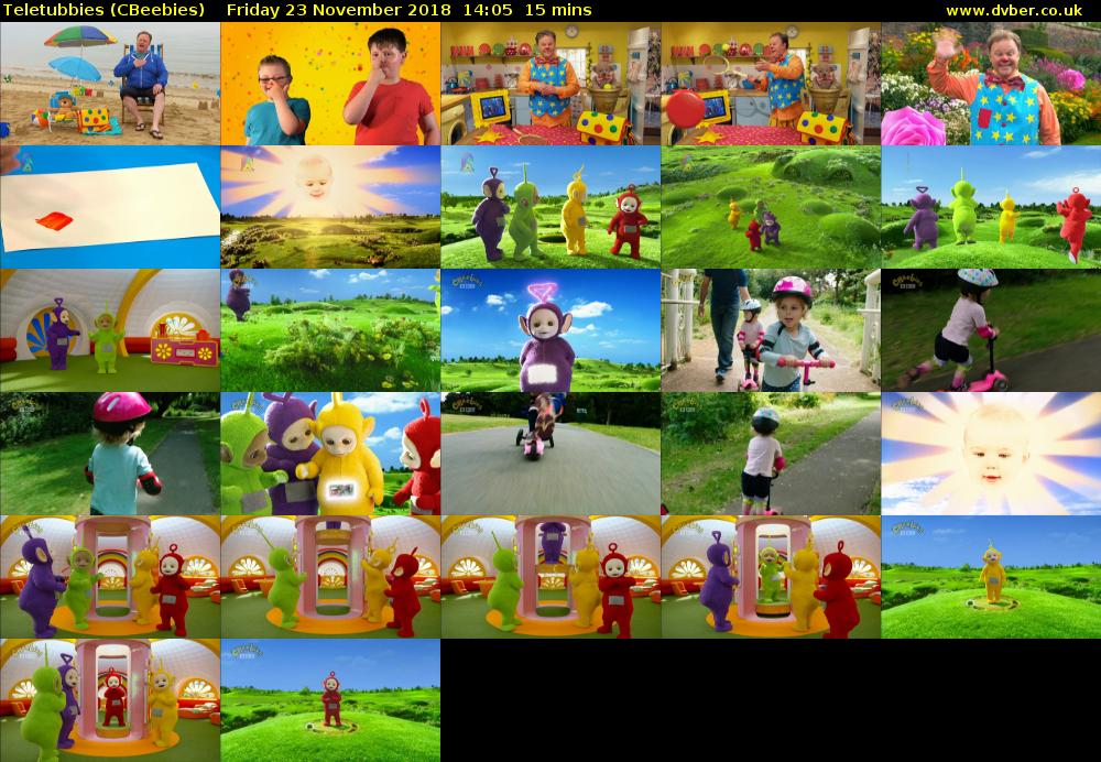 Teletubbies (CBeebies) Friday 23 November 2018 14:05 - 14:20