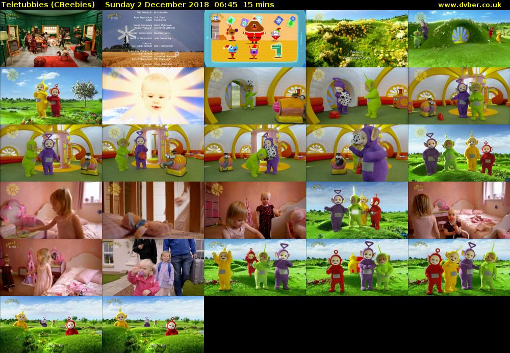Teletubbies (CBeebies) Sunday 2 December 2018 06:45 - 07:00