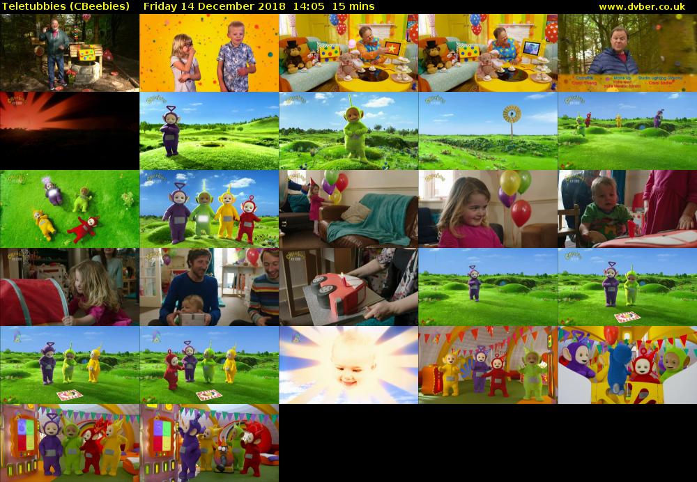 Teletubbies (CBeebies) Friday 14 December 2018 14:05 - 14:20