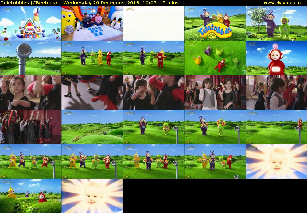 Teletubbies (CBeebies) Wednesday 26 December 2018 10:05 - 10:20