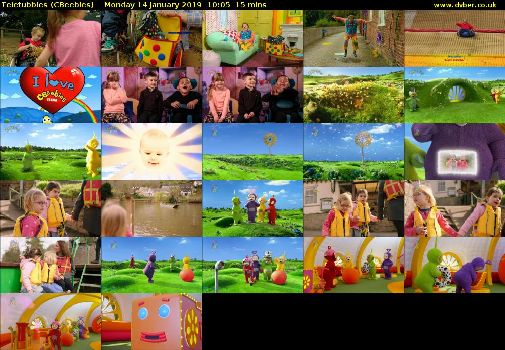 Teletubbies (CBeebies) Monday 14 January 2019 10:05 - 10:20