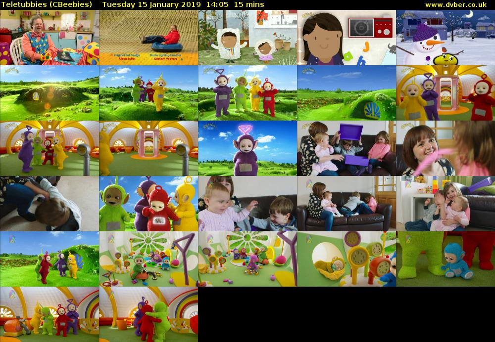 Teletubbies (CBeebies) Tuesday 15 January 2019 14:05 - 14:20