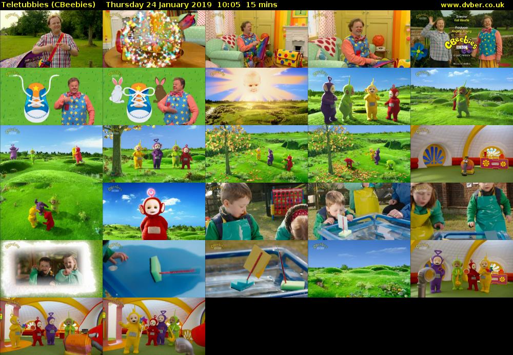 Teletubbies (CBeebies) Thursday 24 January 2019 10:05 - 10:20