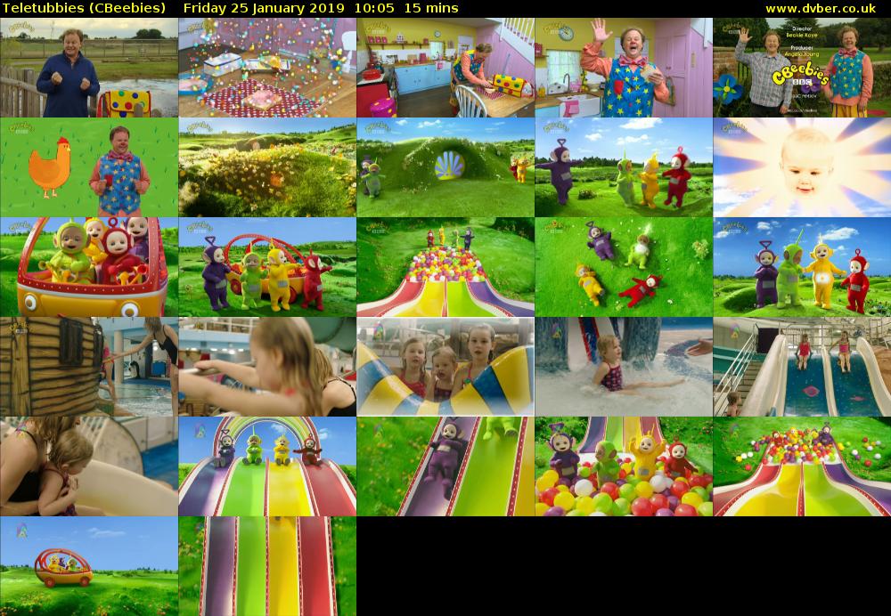 Teletubbies (CBeebies) Friday 25 January 2019 10:05 - 10:20