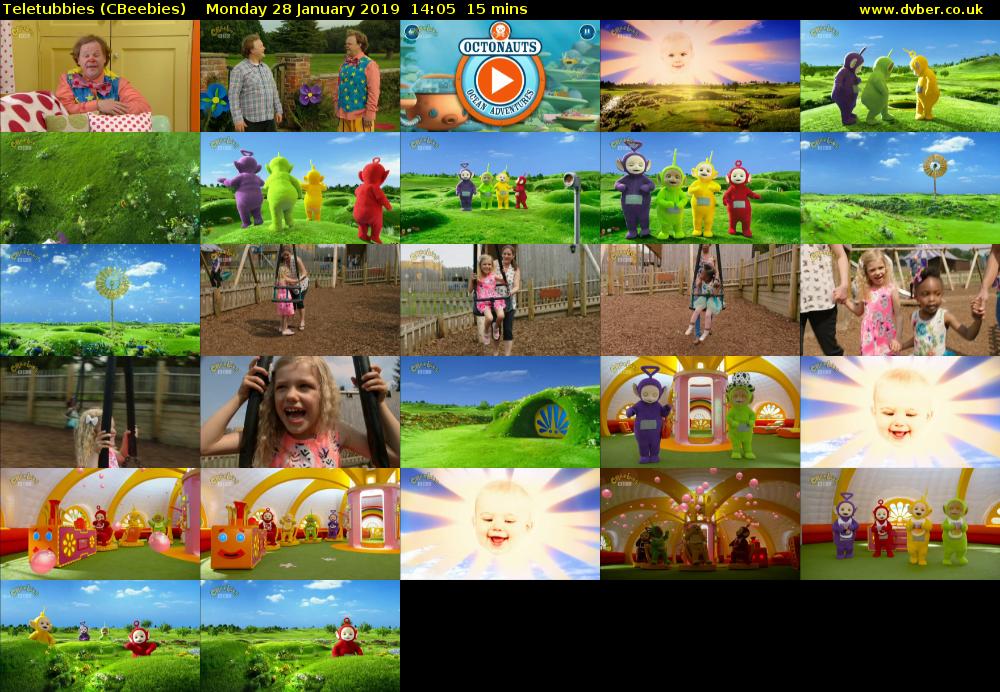 Teletubbies (CBeebies) Monday 28 January 2019 14:05 - 14:20