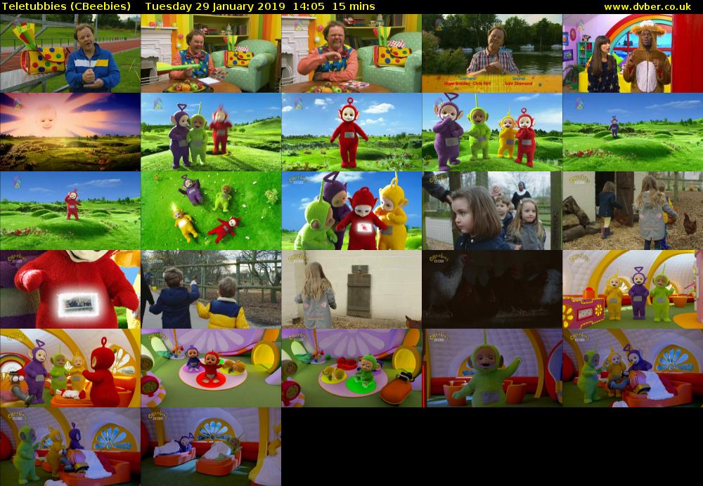 Teletubbies (CBeebies) Tuesday 29 January 2019 14:05 - 14:20