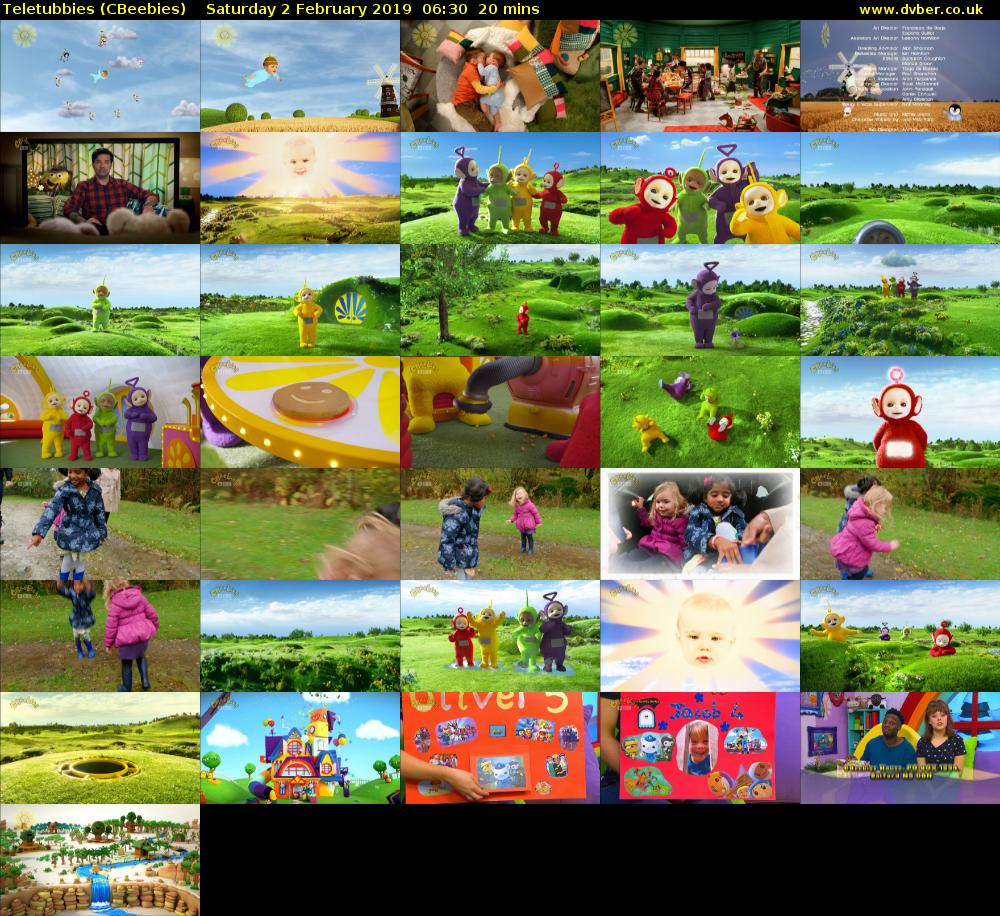 Teletubbies (CBeebies) Saturday 2 February 2019 06:30 - 06:50