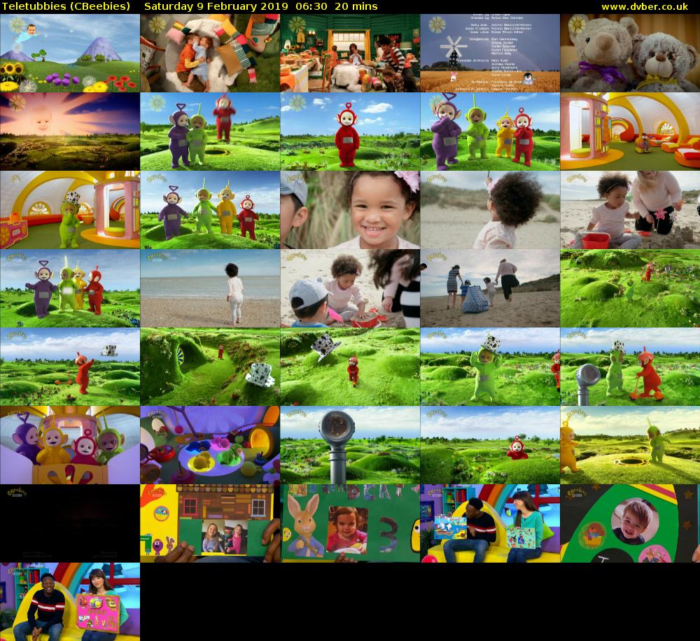 Teletubbies (CBeebies) Saturday 9 February 2019 06:30 - 06:50