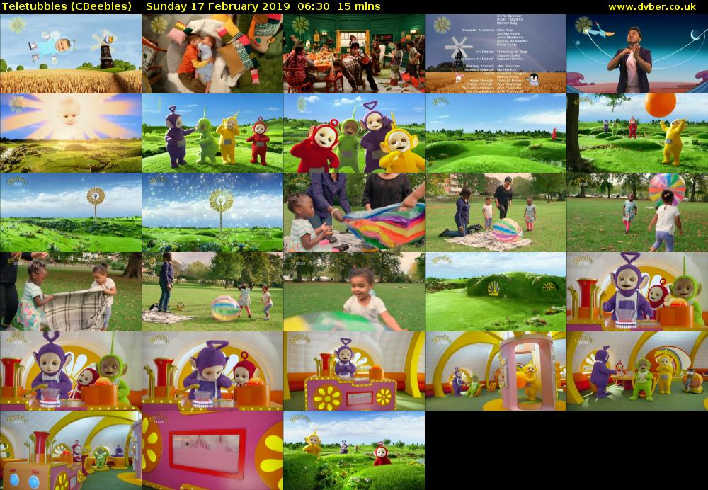 Teletubbies (CBeebies) Sunday 17 February 2019 06:30 - 06:45