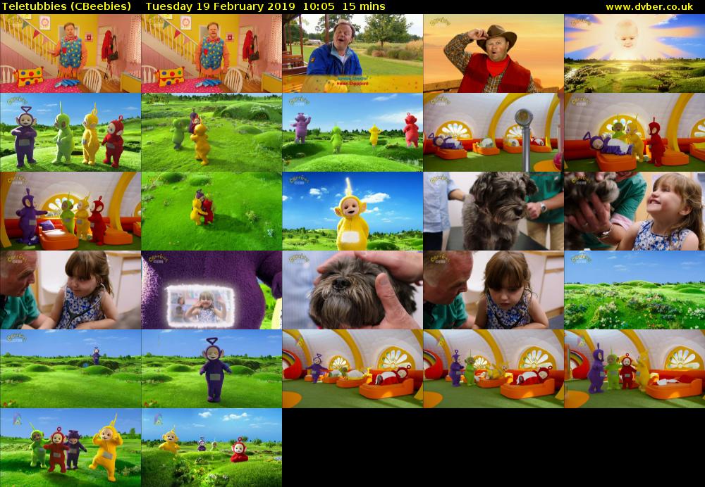 Teletubbies (CBeebies) Tuesday 19 February 2019 10:05 - 10:20