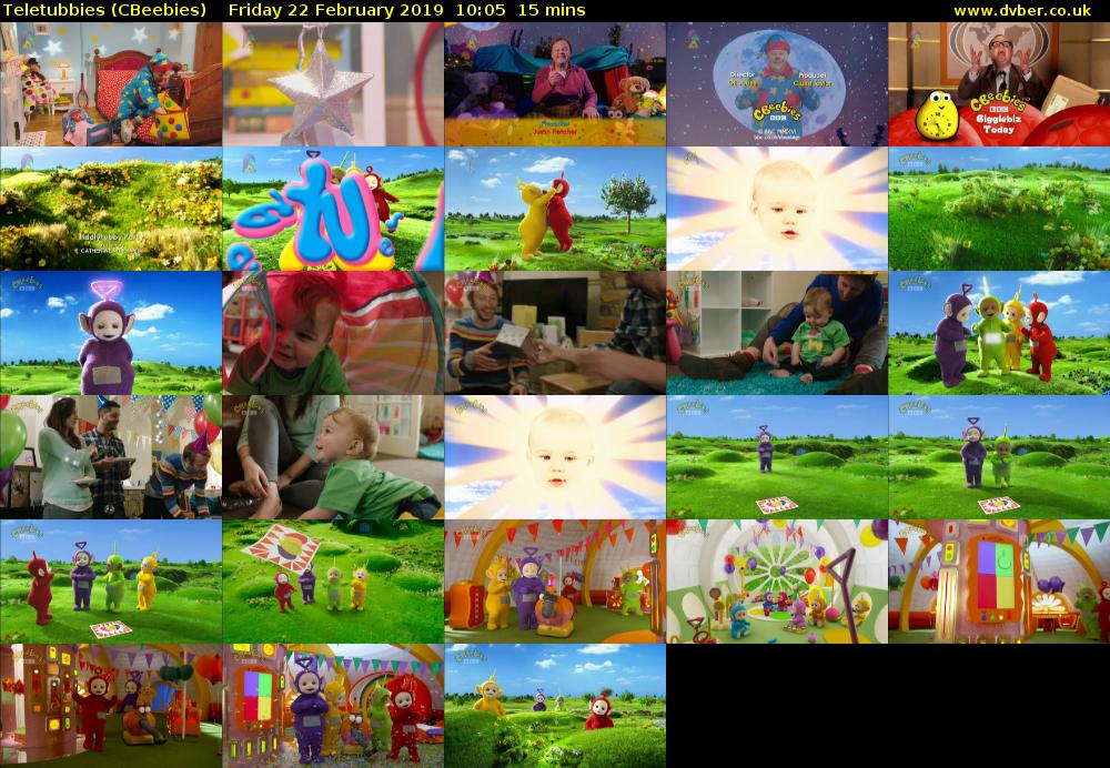 Teletubbies (CBeebies) Friday 22 February 2019 10:05 - 10:20